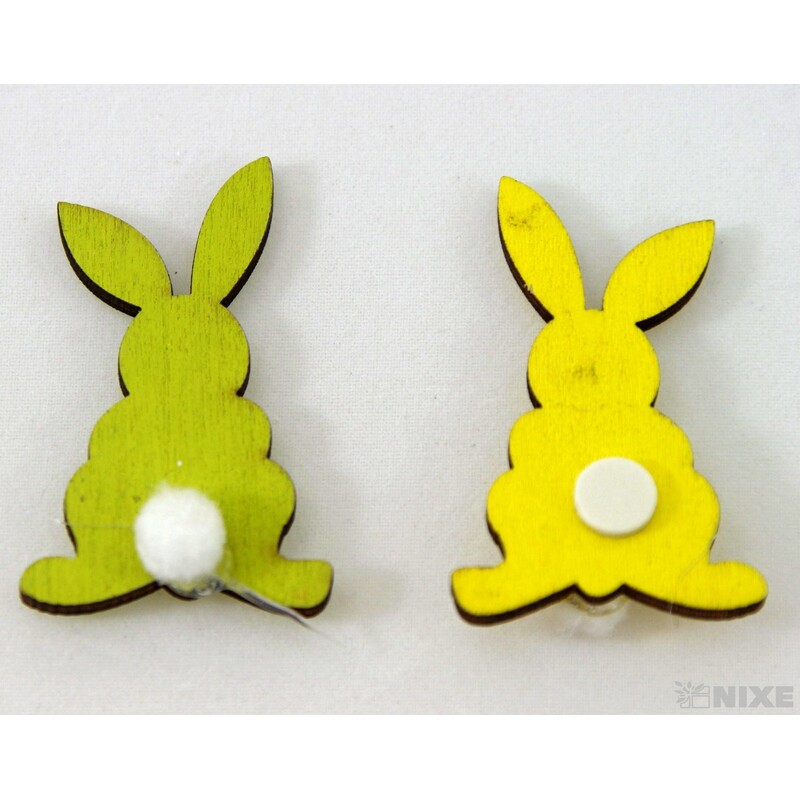 ZAJÍC NALEPOVACÍ 4,5cm 8ks*MIX BAREV