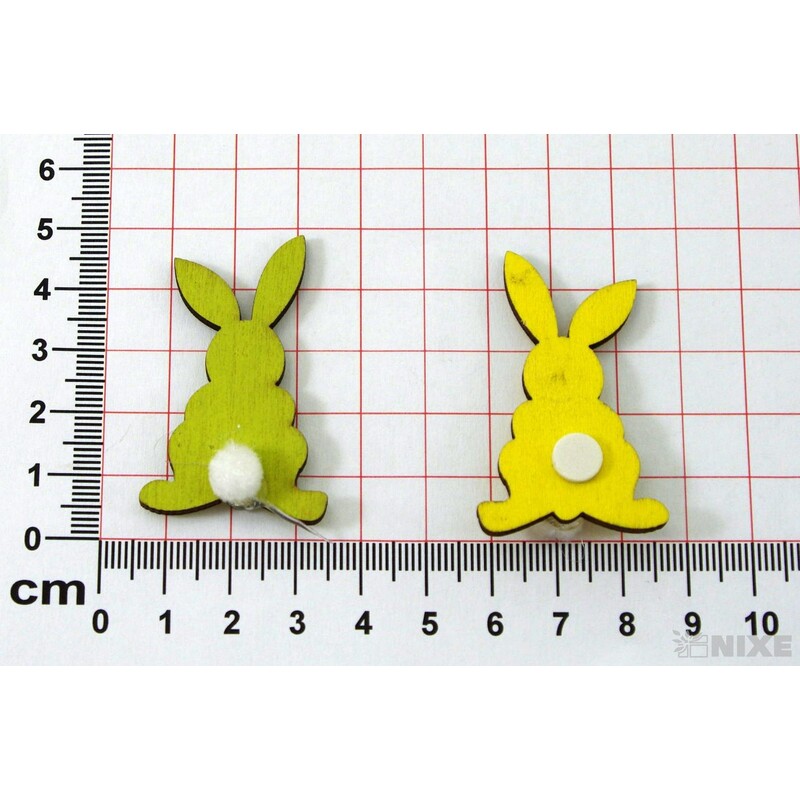 ZAJÍC NALEPOVACÍ 4,5cm 8ks*MIX BAREV