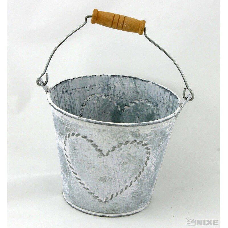 PLECHOVÝ KBELÍK 12x11cm*BÍLÁ