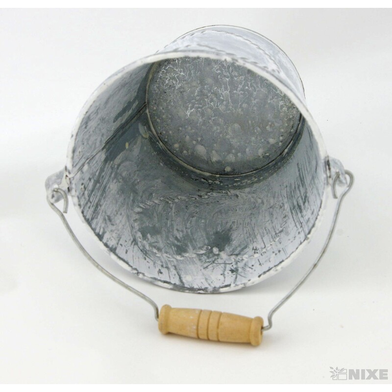 PLECHOVÝ KBELÍK 12x11cm*BÍLÁ