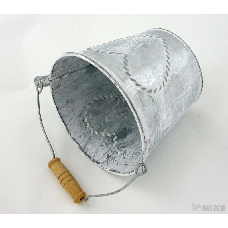 PLECHOVÝ KBELÍK 12x11cm*BÍLÁ