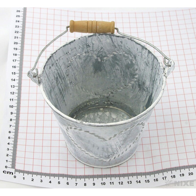 PLECHOVÝ KBELÍK 12x11cm*BÍLÁ