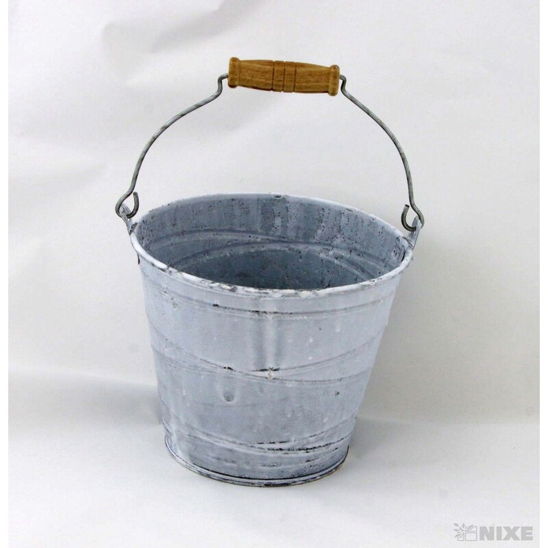 PLECHOVÝ KBELÍK 13x11cm*BÍLÁ