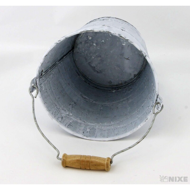 PLECHOVÝ KBELÍK 13x11cm*BÍLÁ