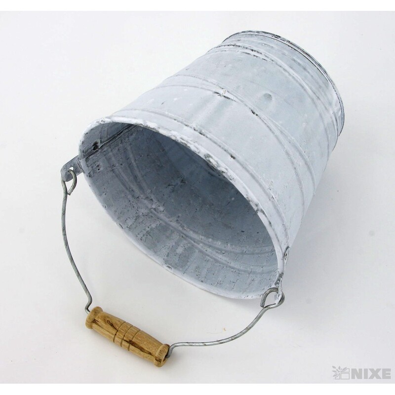 PLECHOVÝ KBELÍK 13x11cm*BÍLÁ