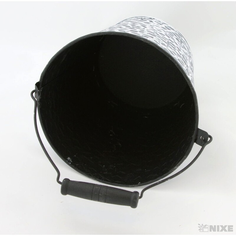 PLECHOVÝ KBELÍK 15x14cm*BÍLÁ