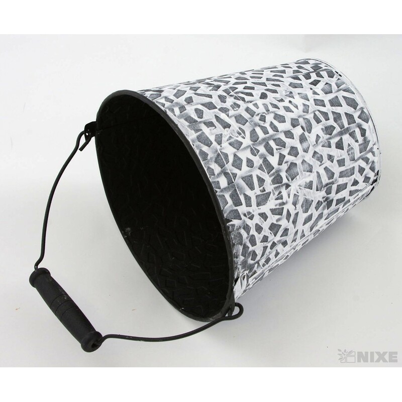 PLECHOVÝ KBELÍK 15x14cm*BÍLÁ