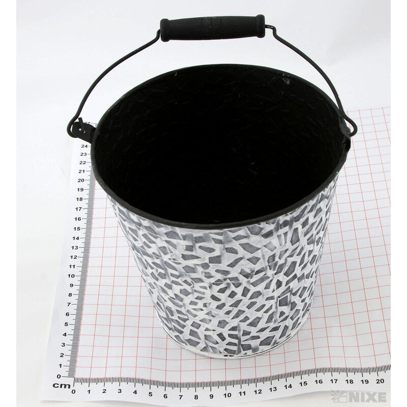 PLECHOVÝ KBELÍK 15x14cm*BÍLÁ