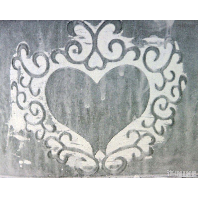 PLECHOVÝ KBELÍK 16x11,5x9cm*BÍLÁ