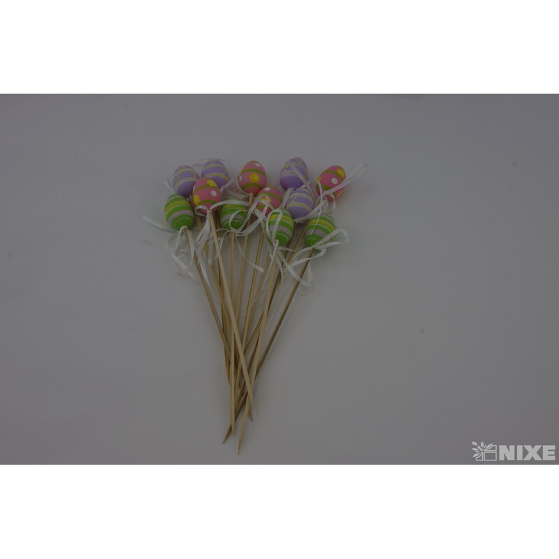 ZÁPICH VAJÍČKA 12ks 4x25cm*MIX BAREV