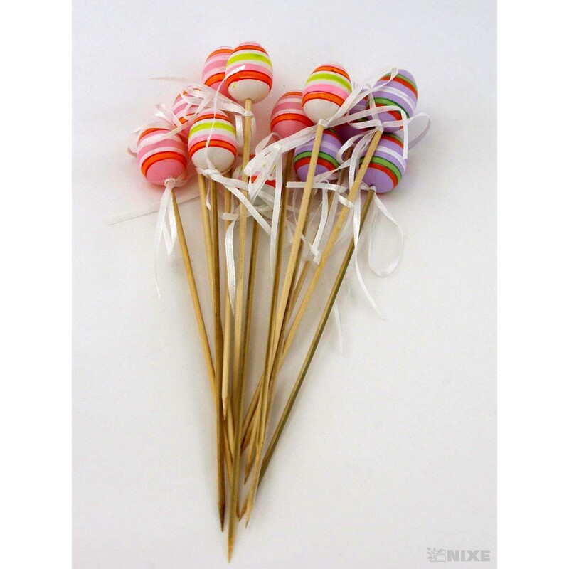 ZÁPICH VAJÍČKA 12ks 4x25cm*MIX BAREV