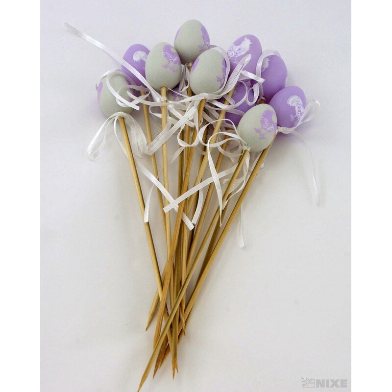 ZÁPICH VAJÍČKA 12ks 4x25cm*MIX BAREV