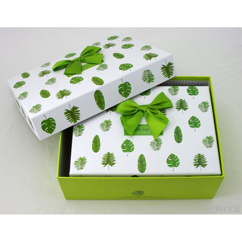 KRABICE LIST 3ks 28x10x21cm 24x9x17 21x8x14*ZELENÁ