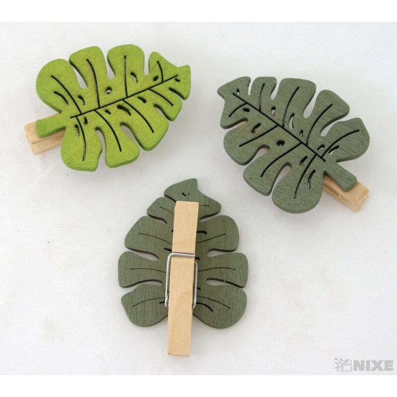 LISTY NA KOLÍČKU 5x4cm 6ks*ZELENÁ