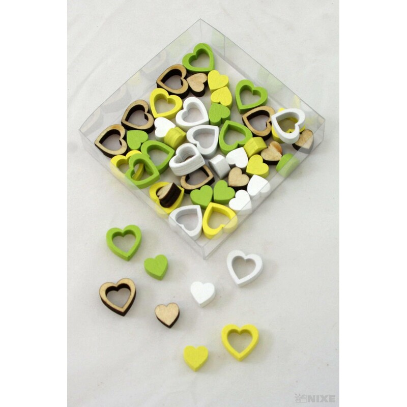 SRDCE 1-1,5cm 24ks*MIX BAREV