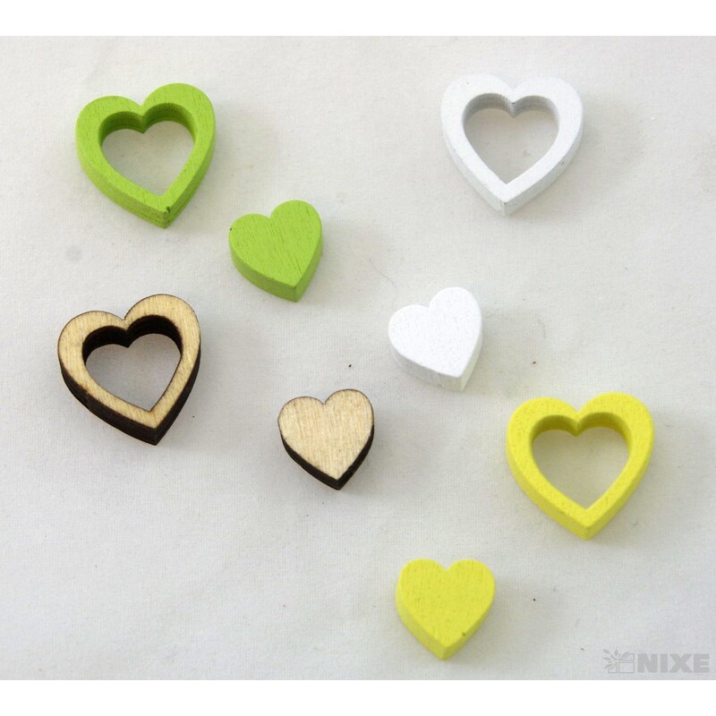 SRDCE 1-1,5cm 24ks*MIX BAREV