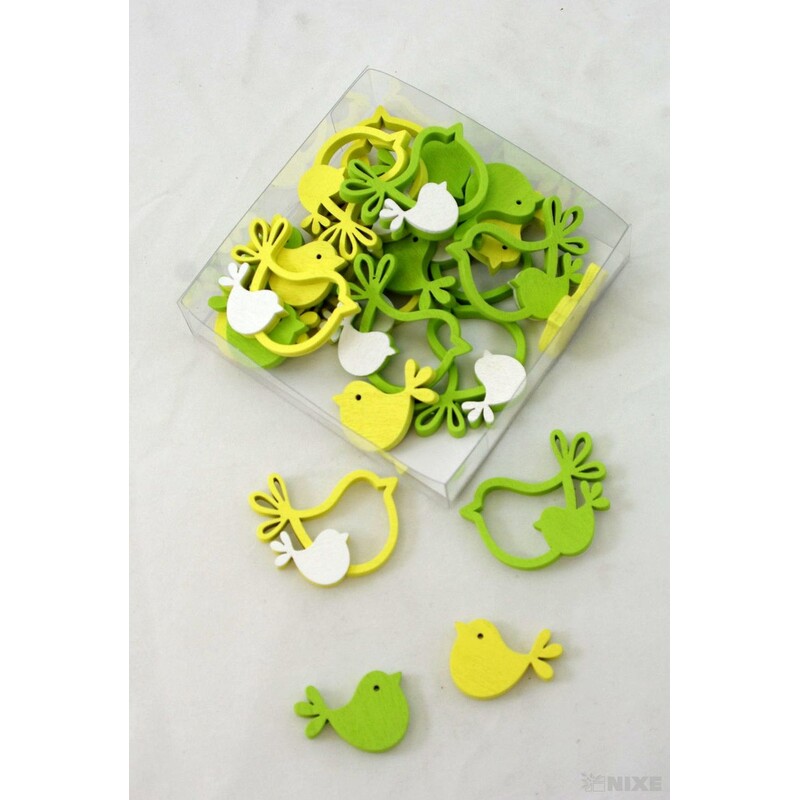 PTÁČEK 3-4cm 24ks*MIX BAREV