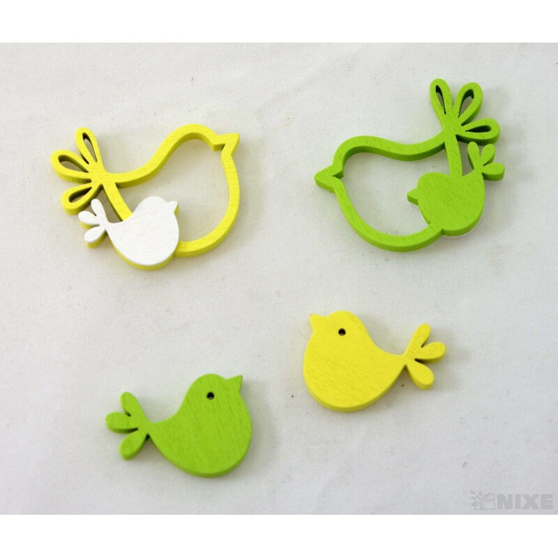 PTÁČEK 3-4cm 24ks*MIX BAREV