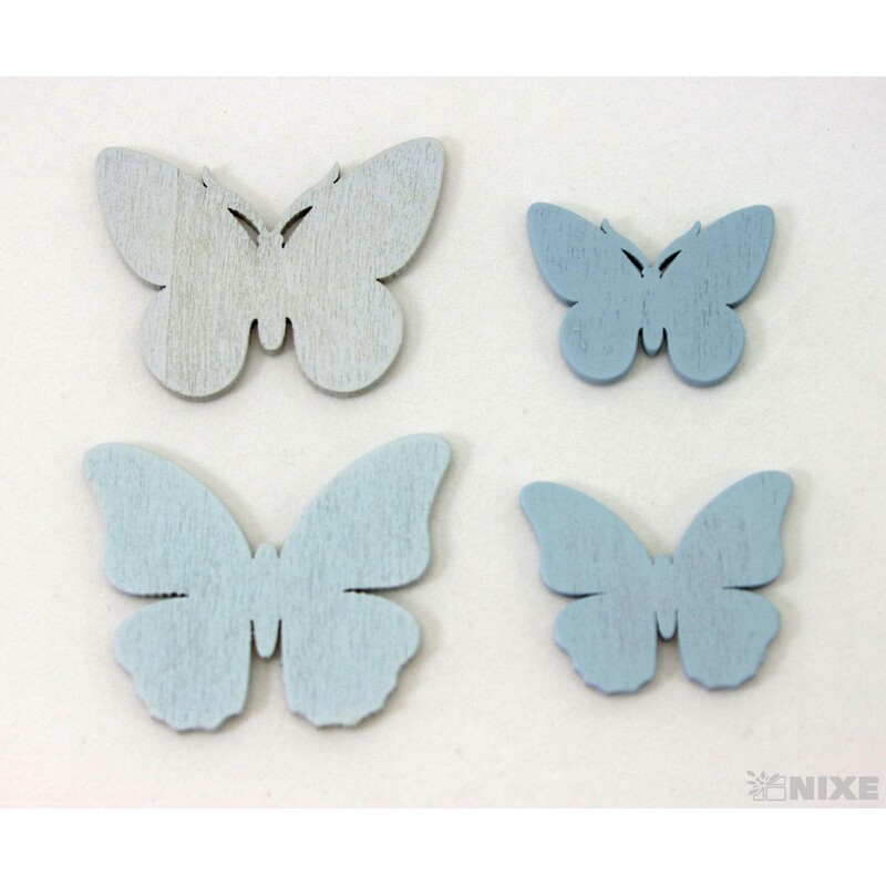 MOTÝL 4-6,5cm 12ks*ŠEDÁ