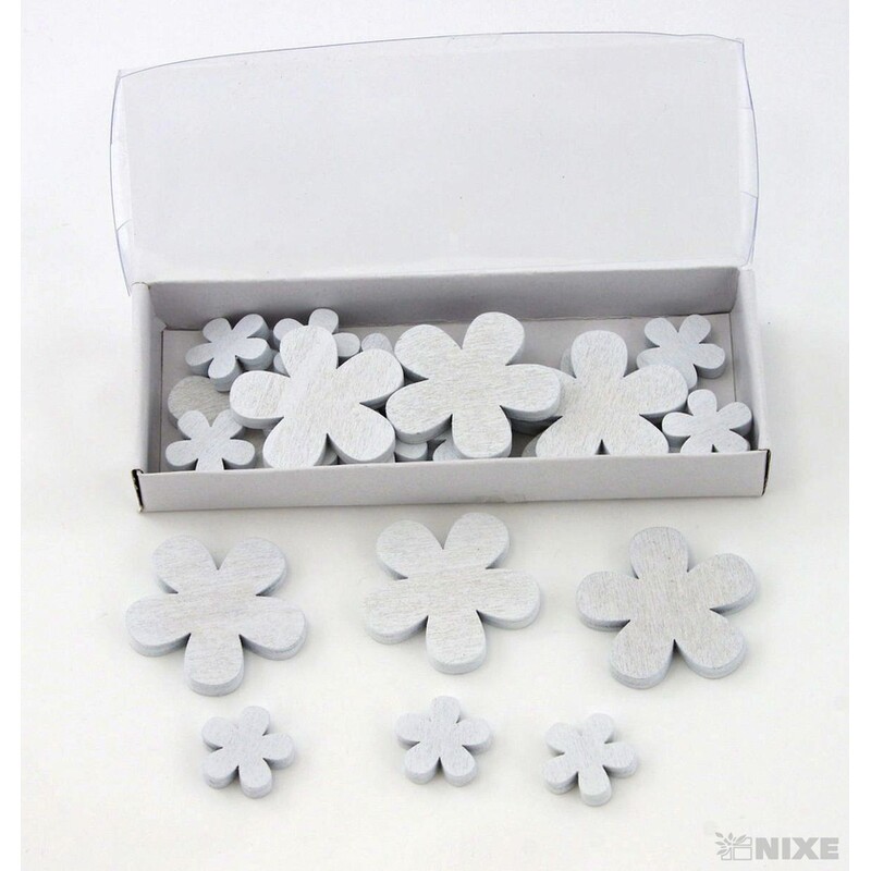 KVÍTEK 2-4cm 24ks*BÍLÁ