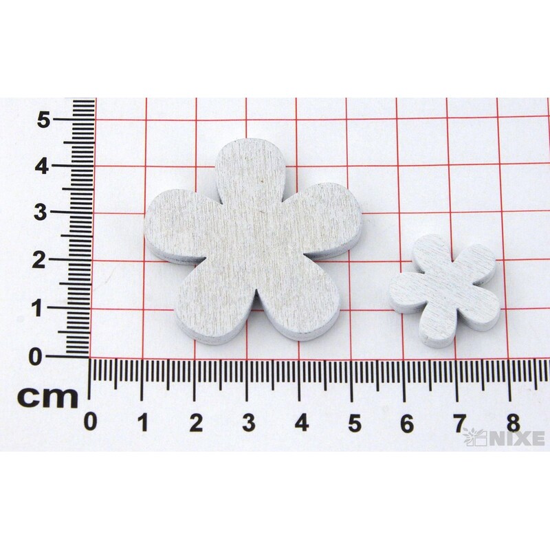 KVÍTEK 2-4cm 24ks*BÍLÁ