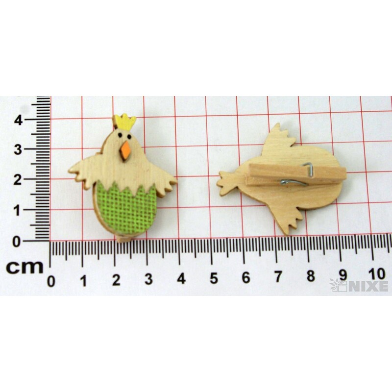 KUŘE NA KOLÍČKU 4x3cm 6ks*MIX BAREV