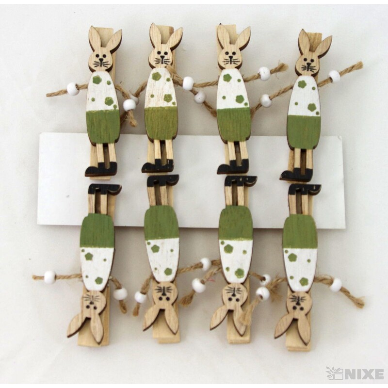 KOLÍČEK ZAJÍC 1,5x7cm 8ks*MIX BAREV