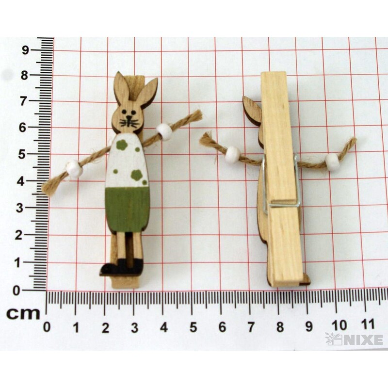 KOLÍČEK ZAJÍC 1,5x7cm 8ks*MIX BAREV