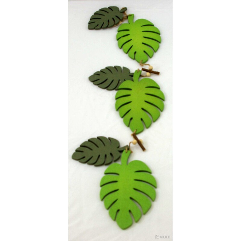 GIRLANDA LISTY 10x16x70cm*ZELENÁ