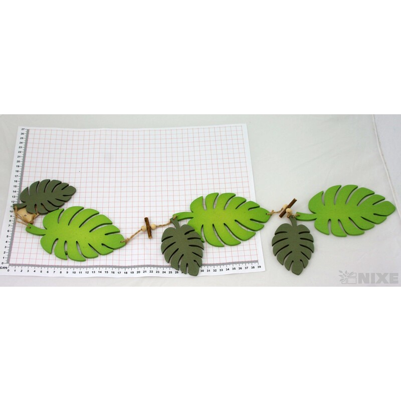 GIRLANDA LISTY 10x16x70cm*ZELENÁ