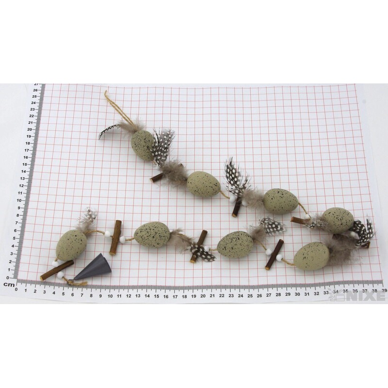 GIRLANDA VAJÍČKA 4x95cm*ŠEDÁ