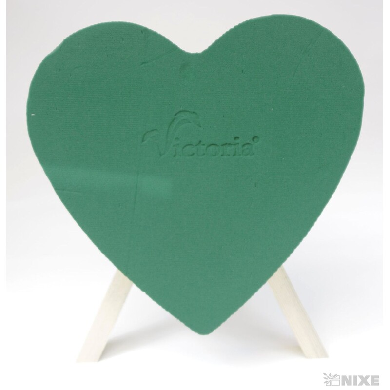 SRDCE STOJAN PLNÉ 30x26x6cm*ZELENÁ