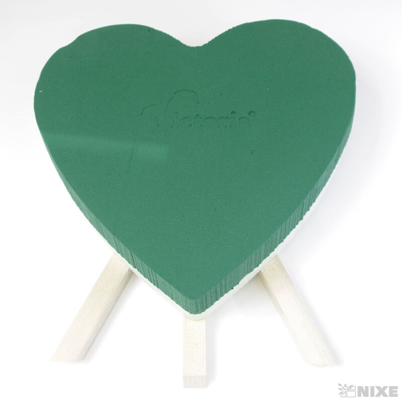 SRDCE STOJAN PLNÉ 30x26x6cm*ZELENÁ