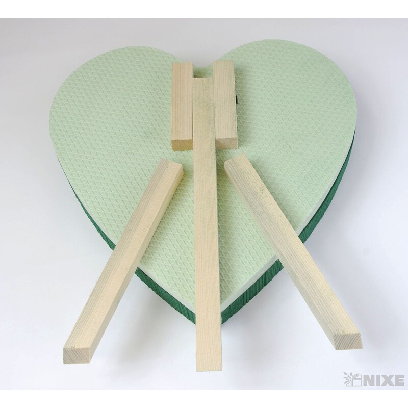 SRDCE STOJAN PLNÉ 30x26x6cm*ZELENÁ