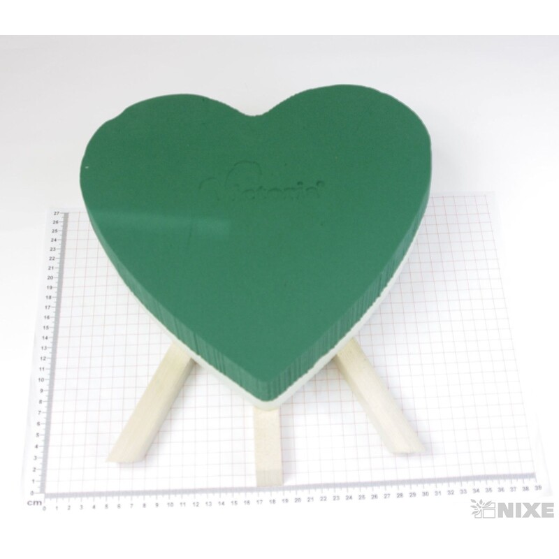 SRDCE STOJAN PLNÉ 30x26x6cm*ZELENÁ