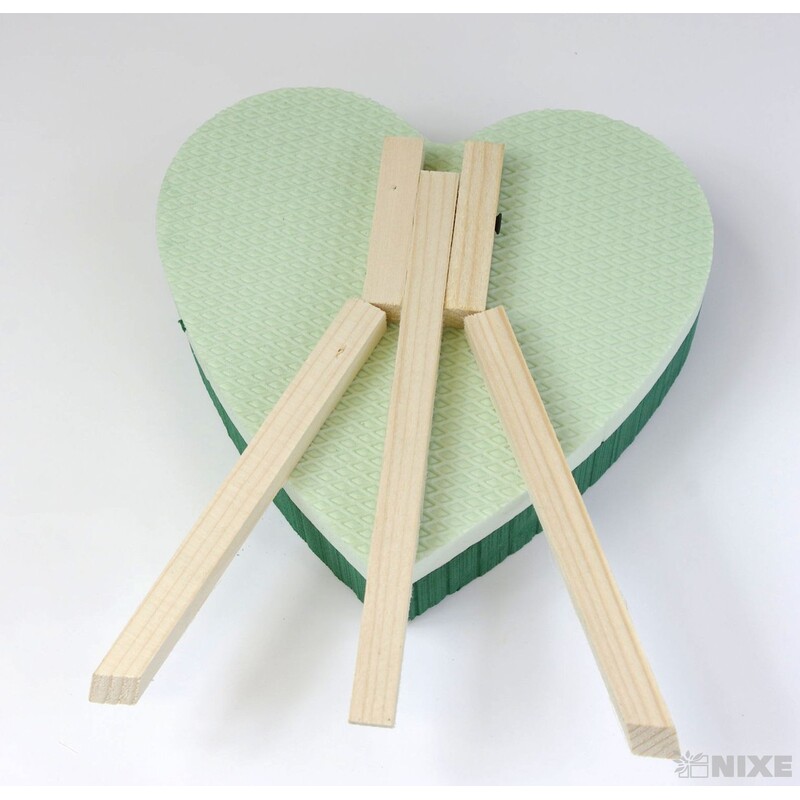 SRDCE STOJAN PLNÉ 21x6cm*ZELENÁ