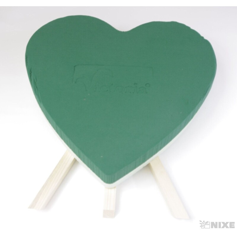 SRDCE STOJAN PLNÉ 38x33x6cm*ZELENÁ