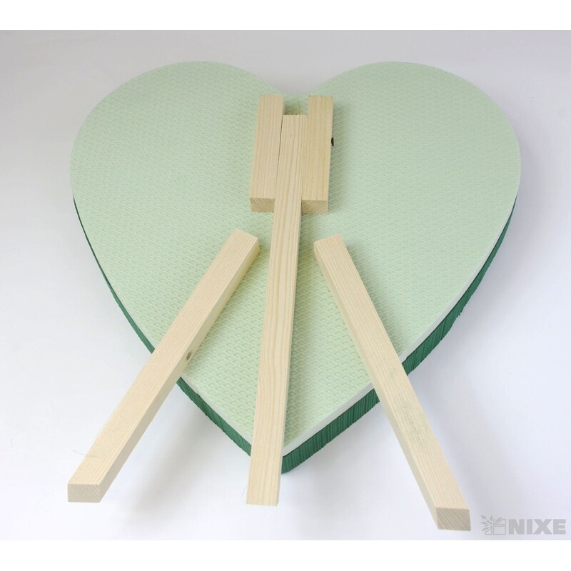 SRDCE STOJAN PLNÉ 38x33x6cm*ZELENÁ