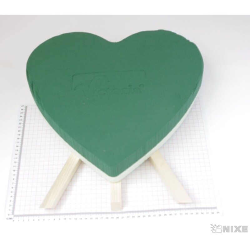 SRDCE STOJAN PLNÉ 38x33x6cm*ZELENÁ