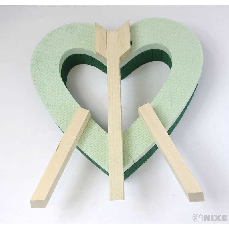 SRDCE STOJAN OTEV. 30x26x6cm*ZELENÁ