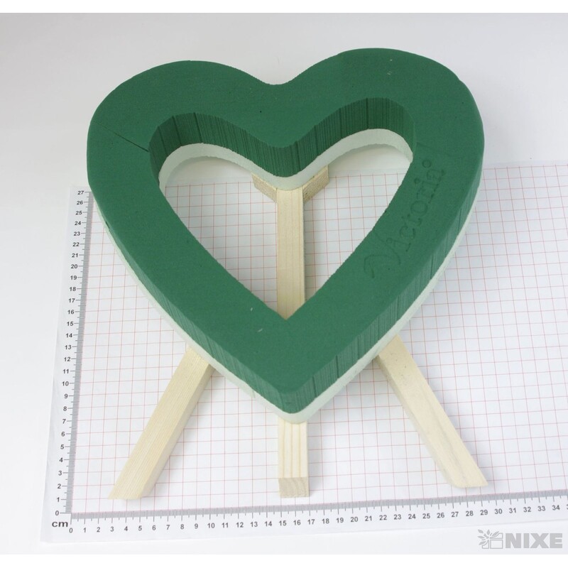 SRDCE STOJAN OTEV. 30x26x6cm*ZELENÁ