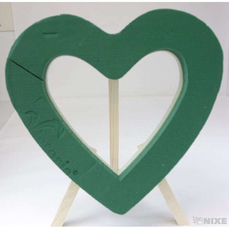 SRDCE STOJAN OTEV. 38x33x6cm*ZELENÁ