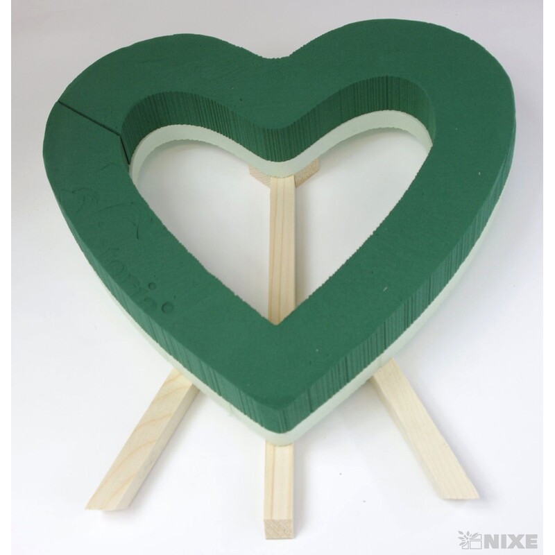 SRDCE STOJAN OTEV. 38x33x6cm*ZELENÁ