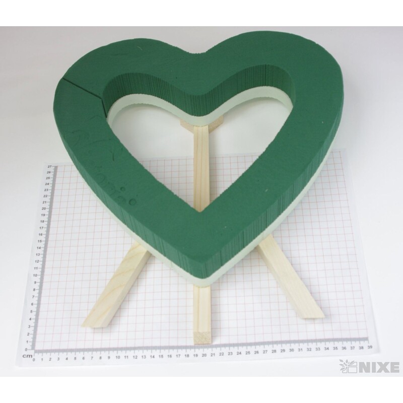 SRDCE STOJAN OTEV. 38x33x6cm*ZELENÁ