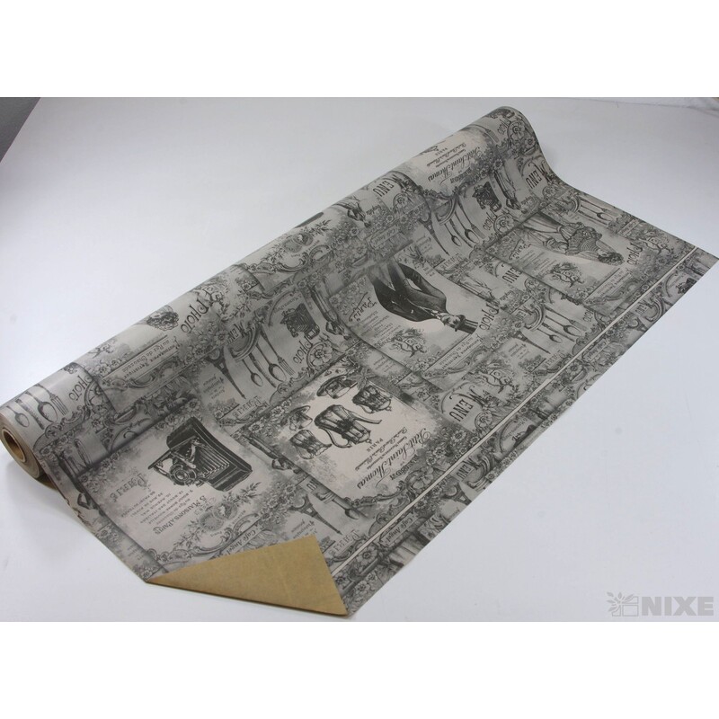 ROLE PAPÍR RETRO-CHIC 80cmx50m*ČERNÁ