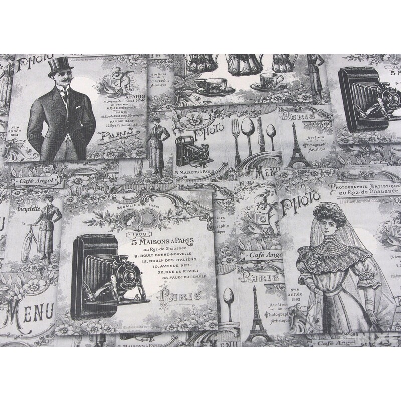 ROLE PAPÍR RETRO-CHIC 80cmx50m*ČERNÁ