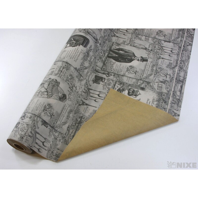 ROLE PAPÍR RETRO-CHIC 80cmx50m*ČERNÁ