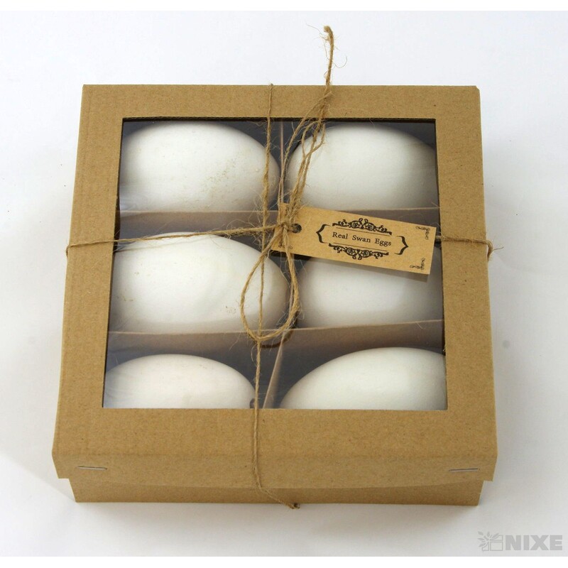 VAJÍČKA LABUŤ 9cm 6ks*PŘÍRODNÍ