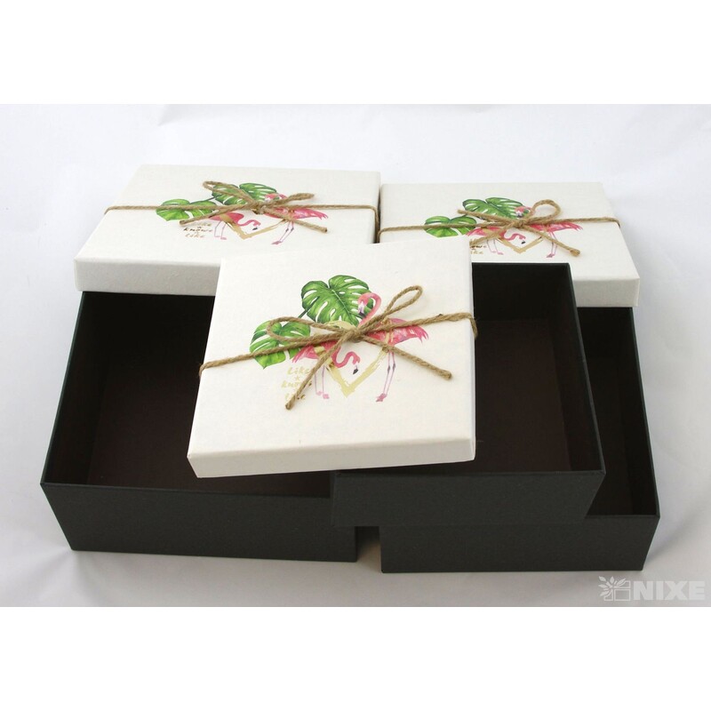 KRABICE 18x9x18cm 16x6x16 15x5x15*MIX BAREV