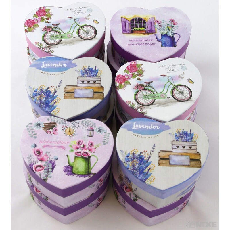 KRABICE SRDCE MIX 12ks 10x5cm*